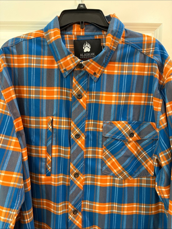 Alaskan Hardgear by Duluth Trading Co. Other - Men's Blue & Orange Plaid Button-Down Shirt